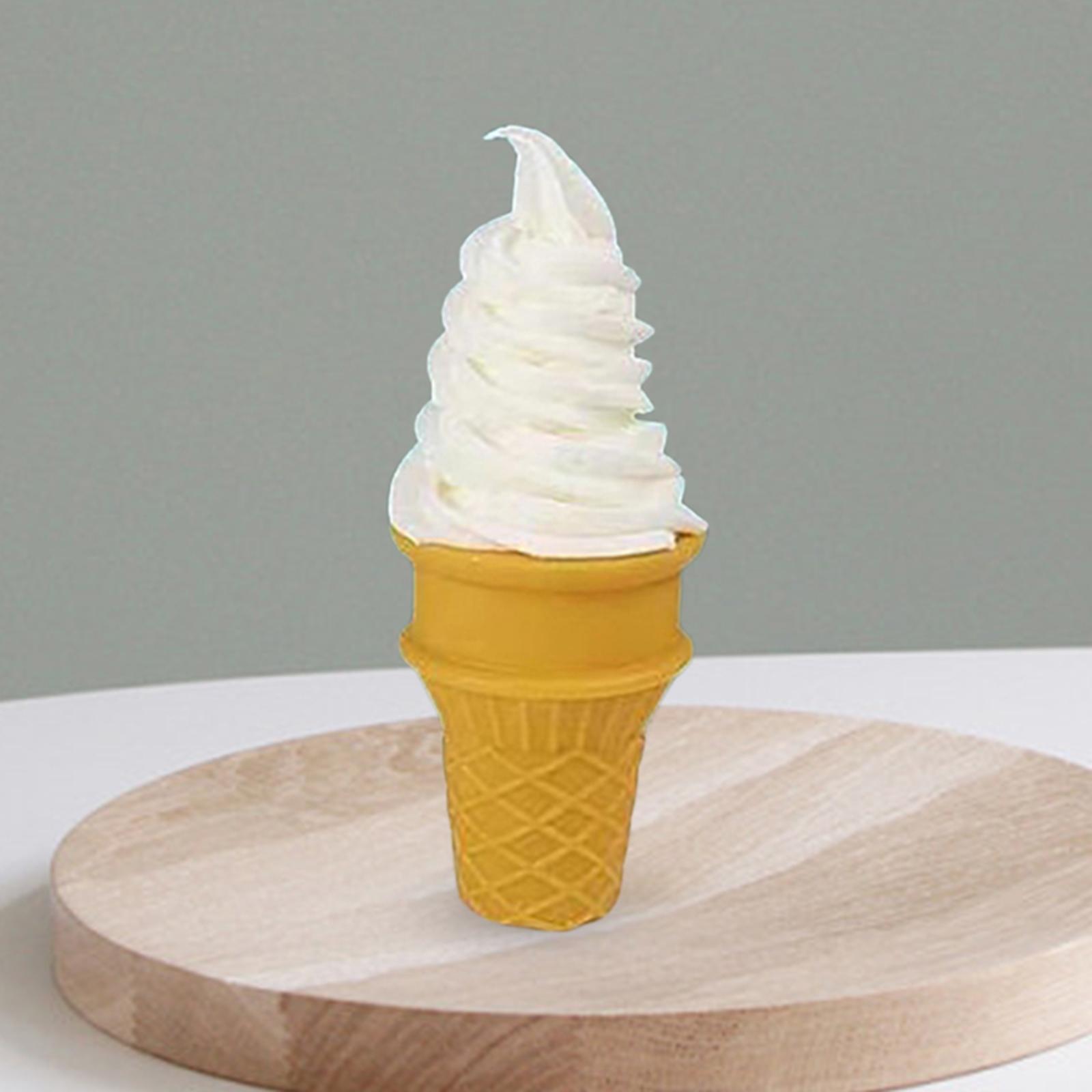 Fake Ice Cream Cone, Simulation Dessert Display Sample, Food Model Fake  Food Pretend Play for Sweet Dessert Photo Prop Desktop Decor