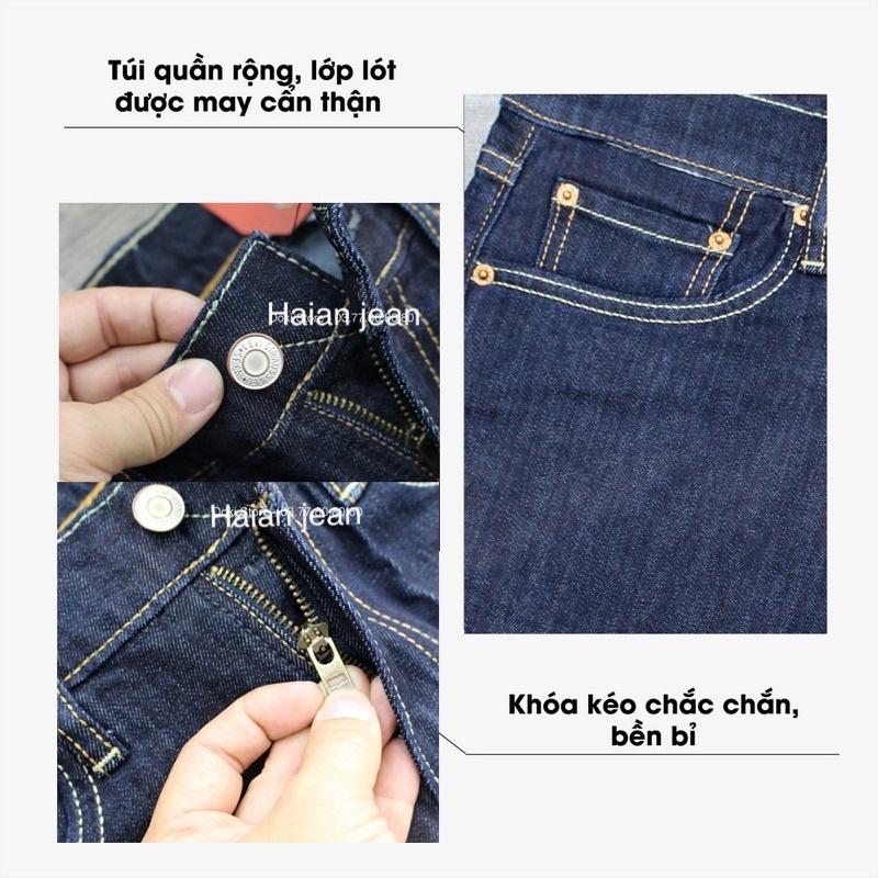 Quần jean nam XANH ĐEN NAVY Quần bò nam đẹp vnxk thời trang Ống đứng cao cấp Jeans co dãn HAIAN JEAN