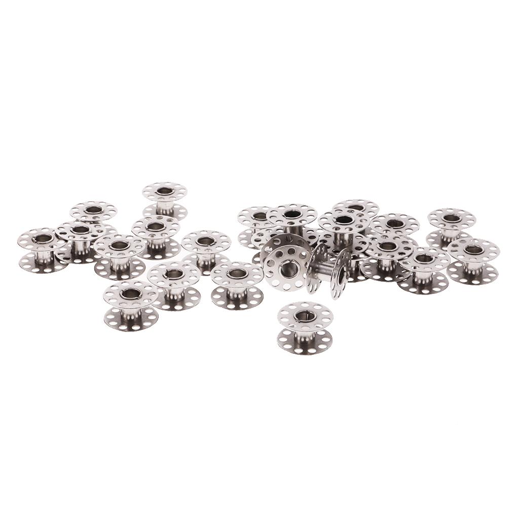 25 Pieces Metal Bobbins Sewing Machine Bobbins Case Organizer with Case 25mm