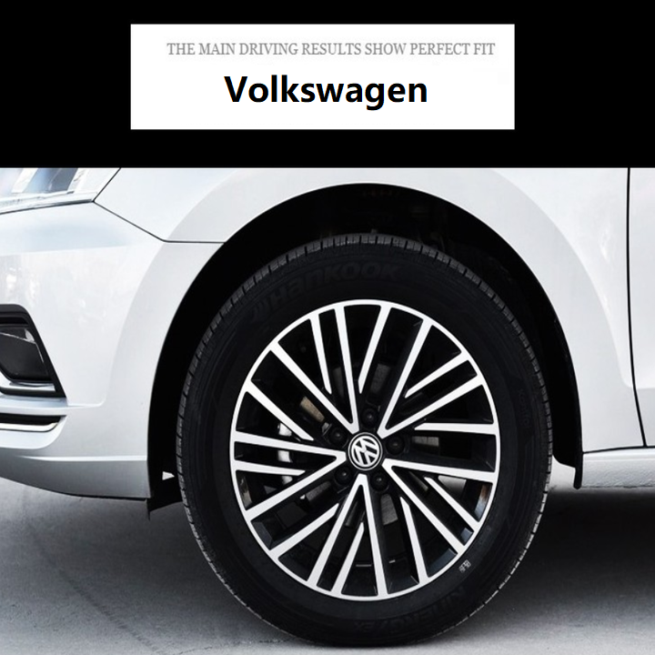 Logo chụp mâm, ốp lazang bánh xe ô tô Volkswagen - Chất liệu: Nhựa ABS + Hợp kim nhôm