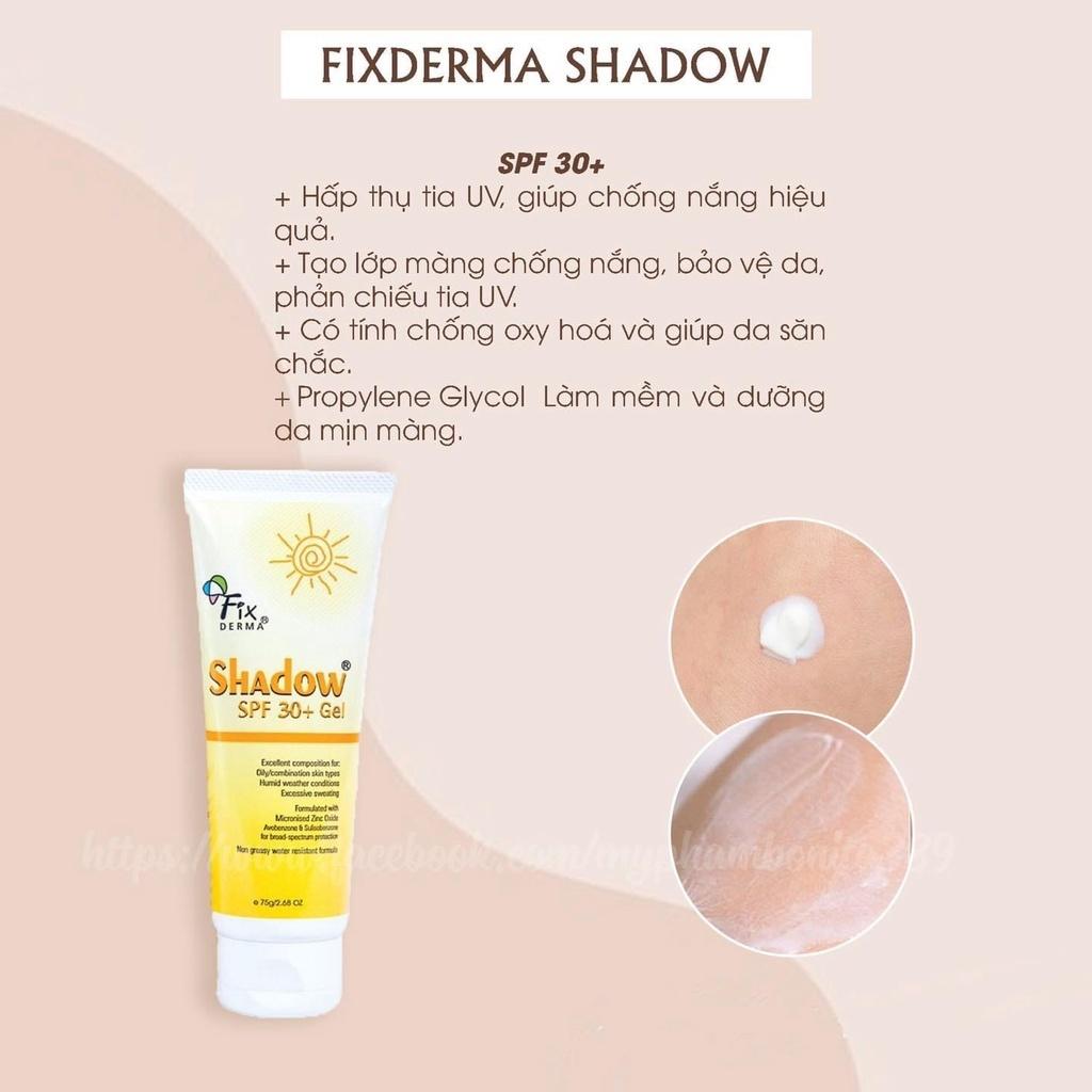 Gel Chống Nắng Fixderma Shadow Sunscreen SPF 30+ 75g