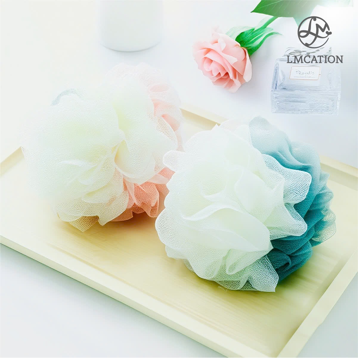 Bông tắm tròn cao cấp LMcation