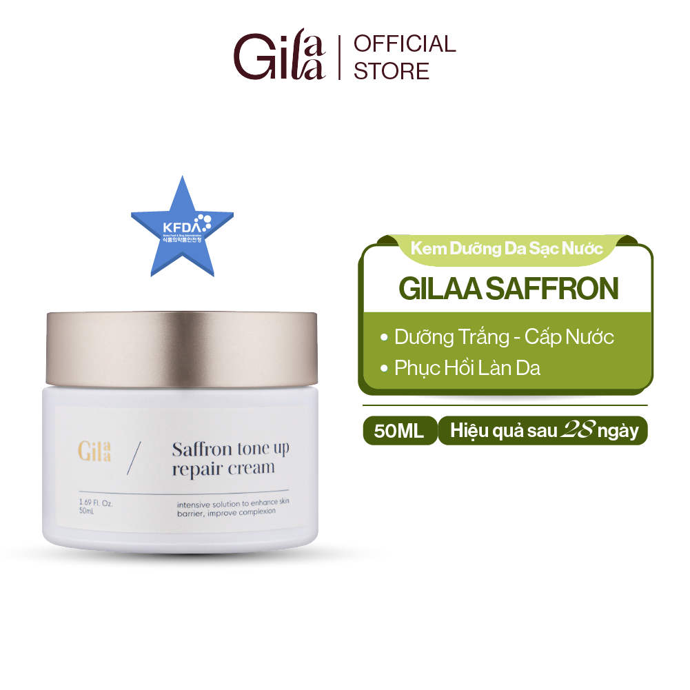 Kem Dưỡng Sạc Nước Và Hồi Phục Da Gilaa Saffron Tone Up Repair Cream (50ml)