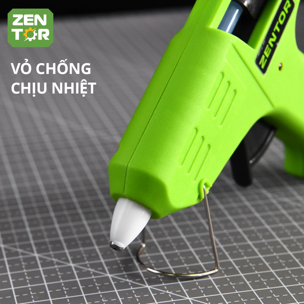 Súng bắn keo Zentor Deli Chính hãng Công suất lớn 40W 60W 80W - Máy bắn keo nến làm nóng nhanh keo ra đều