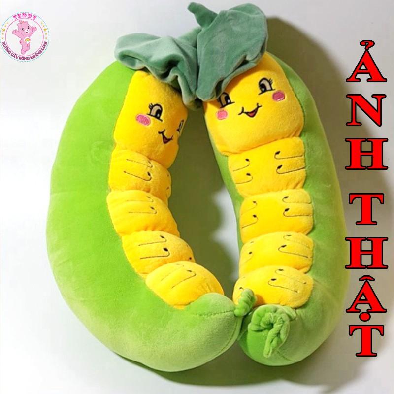 Gấu Bông Sâu Lá Sỉ Giá Xưởng Thú Nhồi Bông Hình Sâu Lá Siêu Dễ Thương Size 50cm Chất Liệu Bông Cao Cấp