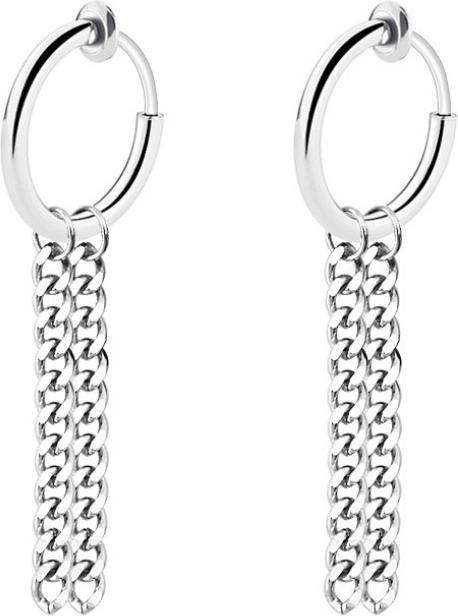 Bông Tai Nam Loại Kẹp Ko Cần Bấm Lỗ Tai Titan Không Đen TT 2351