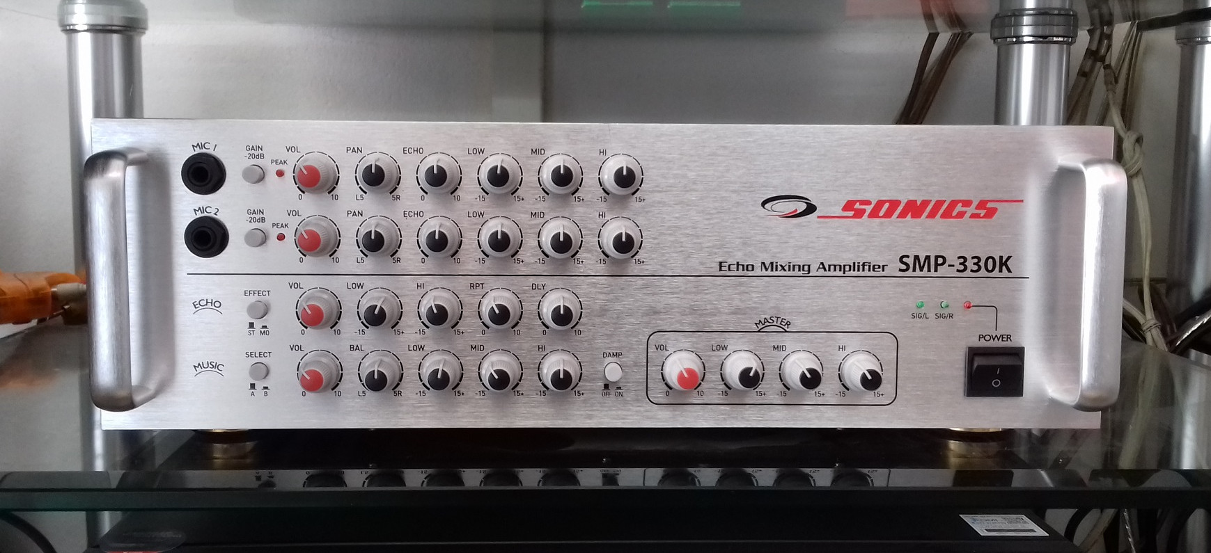 Amply Karaoke SONICS SMP-330K. Hàng nhập khẩu. Made in Korea