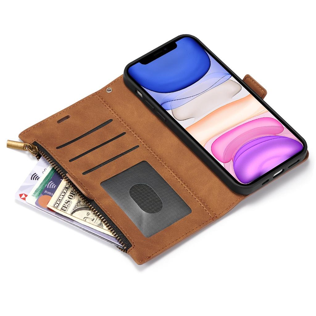 Ốp điện thoại da gập 9 ngăn đựng thẻ dành cho Samsung Galaxy S10+/S10 Plus S10 5G S10e S9+/S9 Plus S8 Plus /S8+