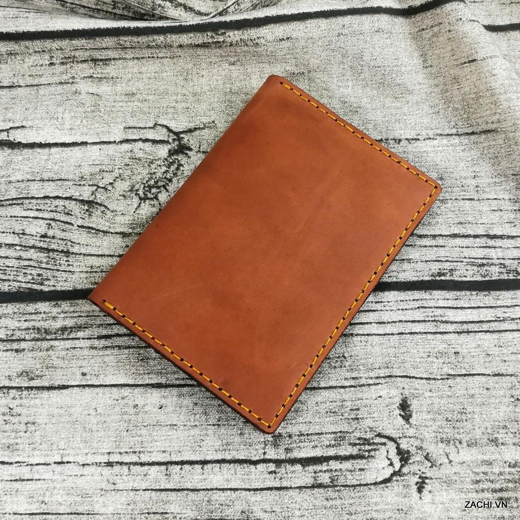 Bóp ví đựng passport, hộ chiếu da bò thật 100% handmade Dyshop PP1123