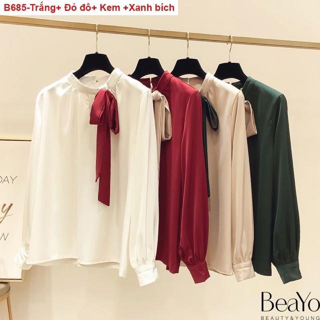 Áo sơ mi cao cấp thắt nơ LL19-0320
