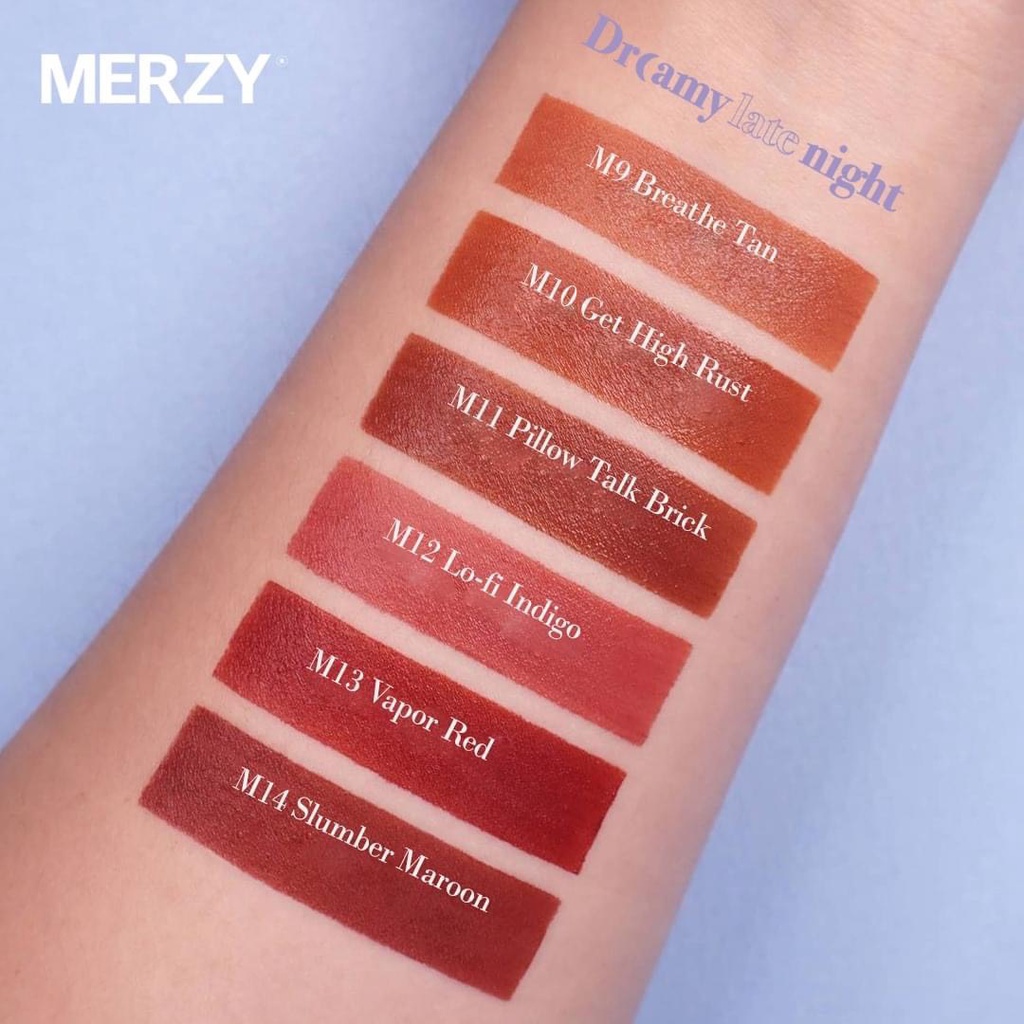 Combo Son Merzy Dreamy Late Night Mellow Tint 4g + Bút kẻ mắt nước Merzy Bite The Beat Pen Eyeliner Flex 0.6g