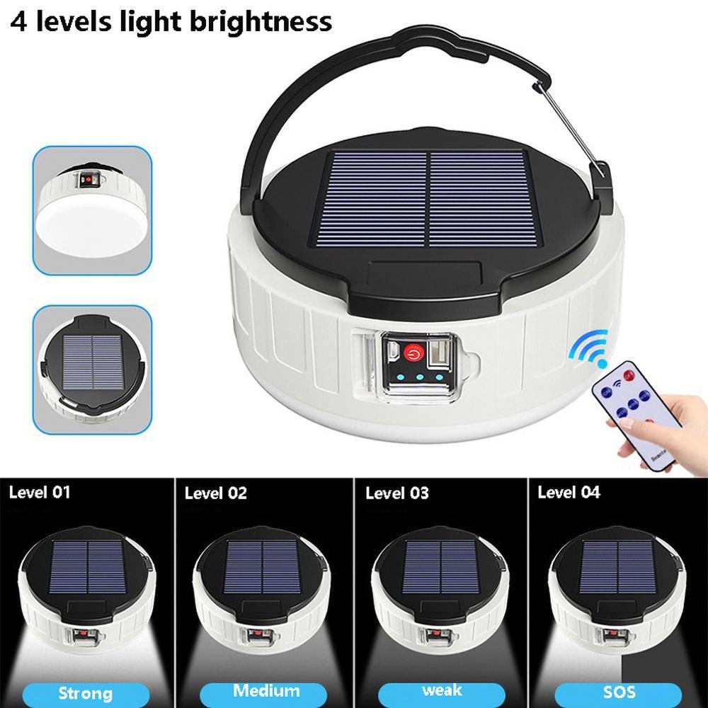 Bóng Đèn LED Năng Lượng Mặt Trời Di Động Có Thể Sạc Lại Cho Lều Trại Ngoài Trời