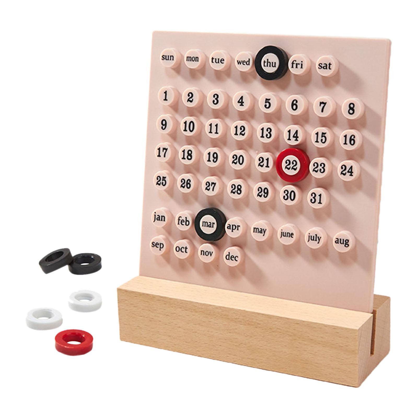 Cute Desk Calendar DIY Educational Toy Supplies Kids Calendar for Decor Desktop Tabletop
