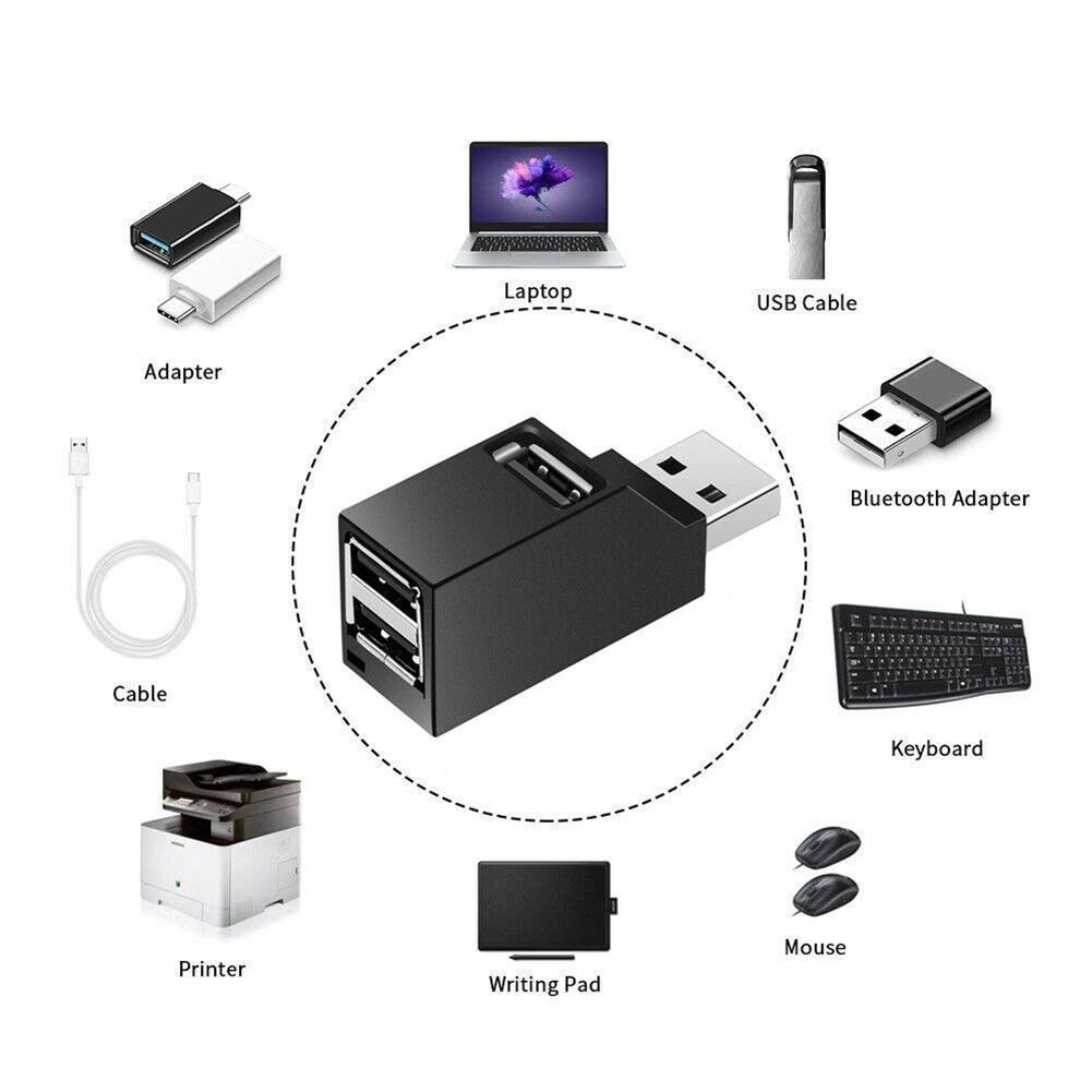 Bộ chia 3 cổng USB 2.0 tốc độ cao cho PC / Laptop JP5
