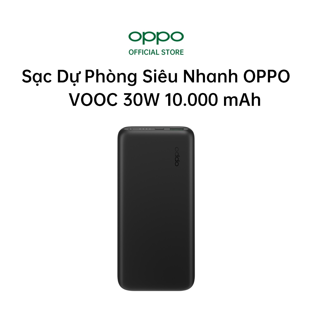 Pin Sạc Dự Phòng Siêu Nhanh OPPO Super VOOC 30W 10.000 mAh PBV02 | 1 USB Và 1 Type C | Hàng Chính Hãng