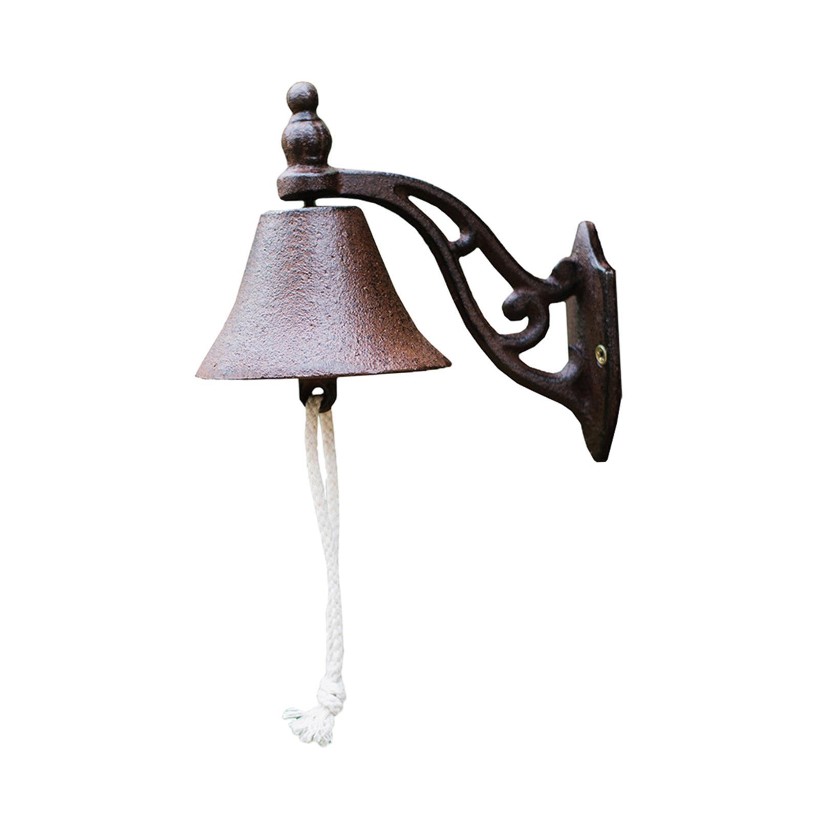 Cast Iron  Entry Door Bell Wall Mounted Retro Dinner Bell Wall Hanging Decor for Outside Farm Home Decoration