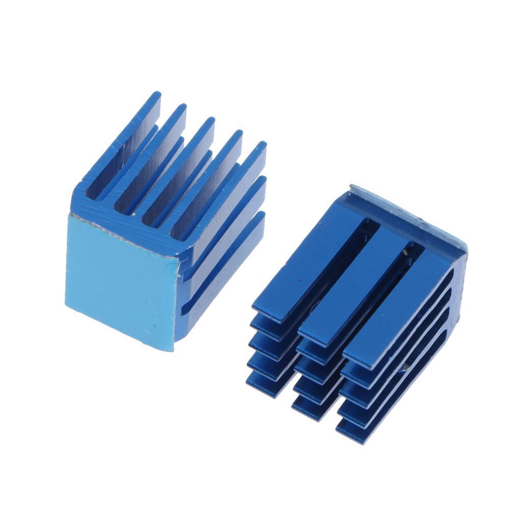 5 Pieces Set Blue Adhesive Heat Sink Cooling Set for 3D Printer Parts A4988 Motor Drive