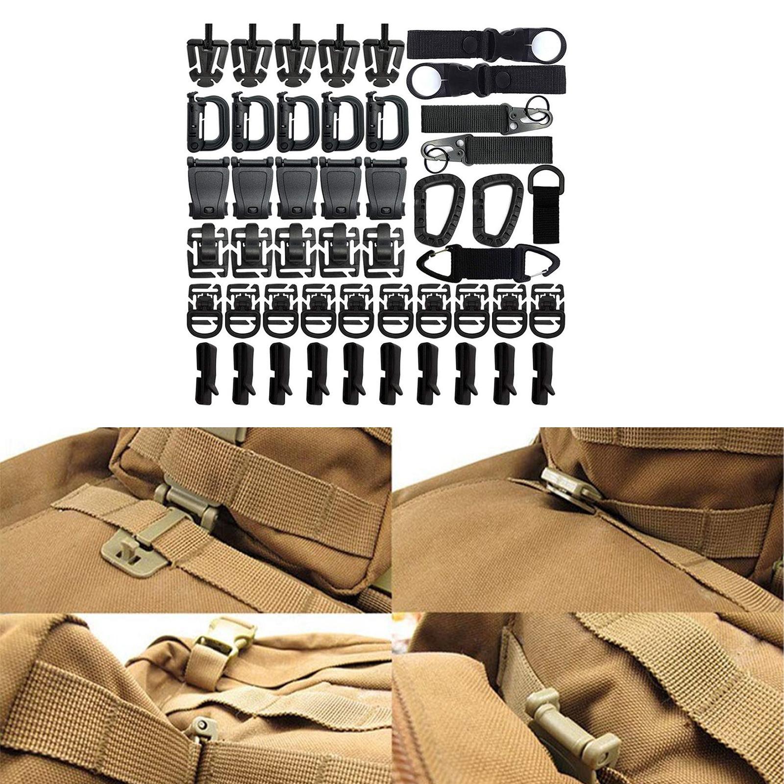 48Pcs Attachments for Backpack Clip Outdoor Tools
