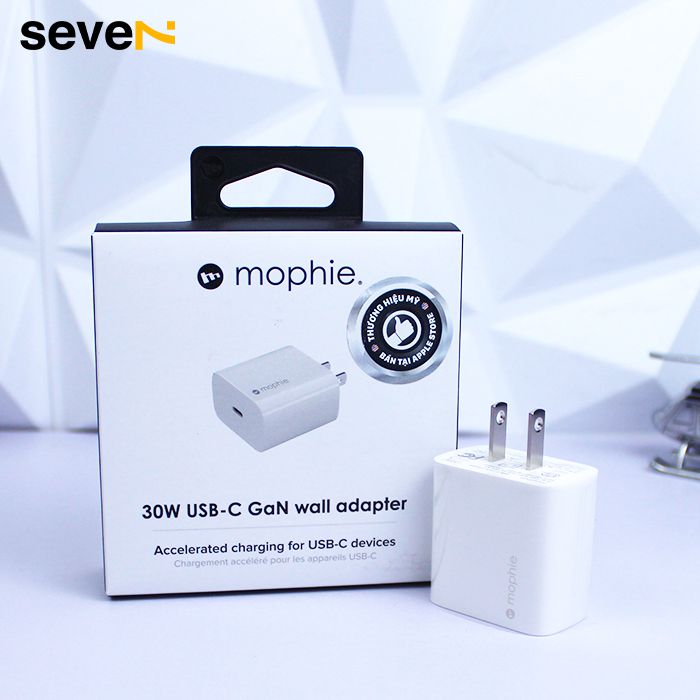 CỦ SẠC MOPHIE PD 30W USB-C GAN WHITE – 409908424 Hàng Chính Hãng