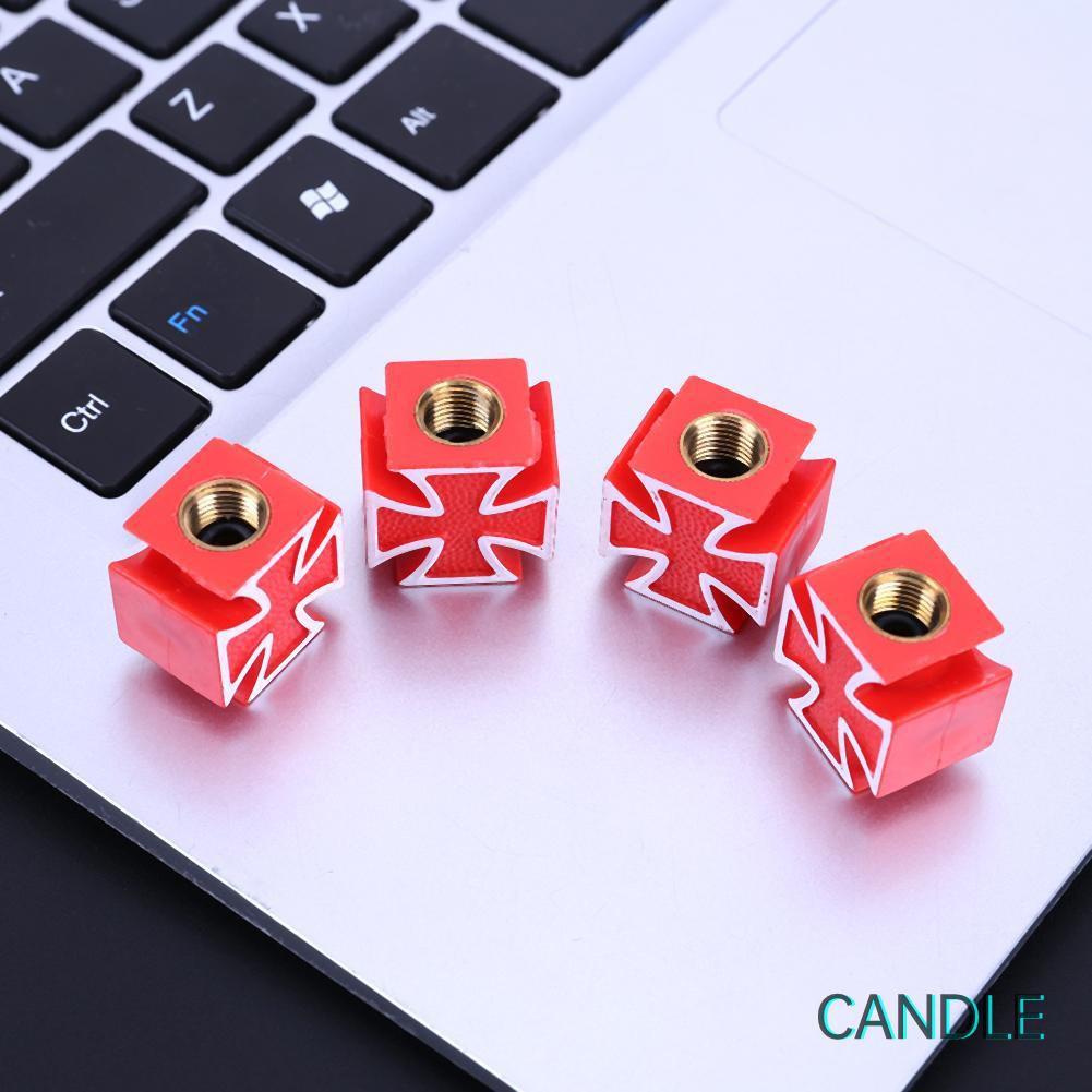 Bộ 4 Nắp Van Bánh Xe Hình Chữ Thập