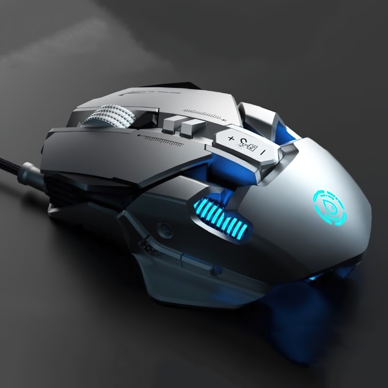 Chuột cơ gaming led RGB 6400DPI - J800 mechanical Gaming mouse