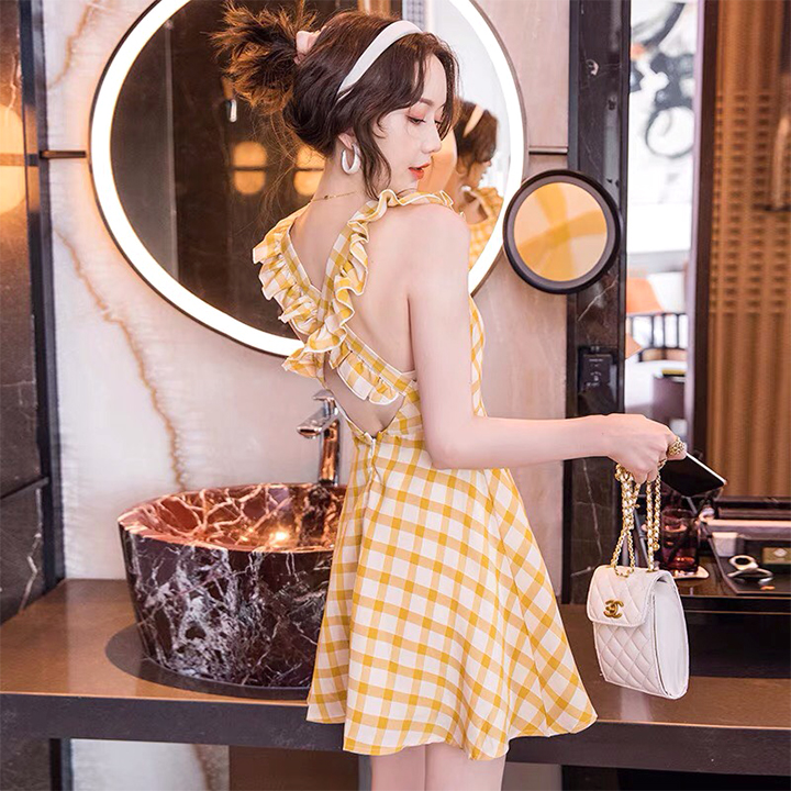 Đầm maxi hở lưng QK7 - Đầm maxi đi biển - Đầm maxi dự tiệc sang trọng - Đầm maxi đi biển hai dây chéo lưng