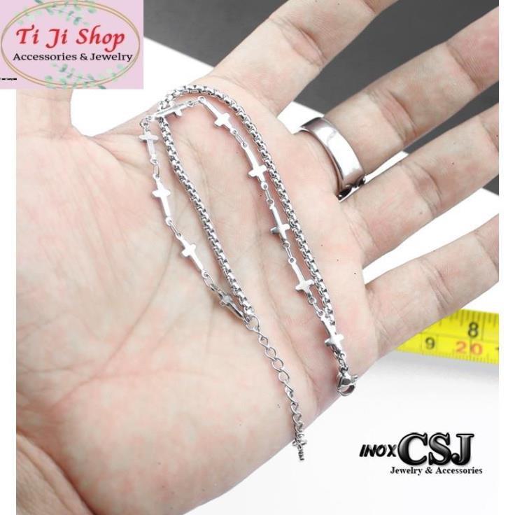 Lắc tay Thánh Giá 2 Tầng Siêu Độc Đáo