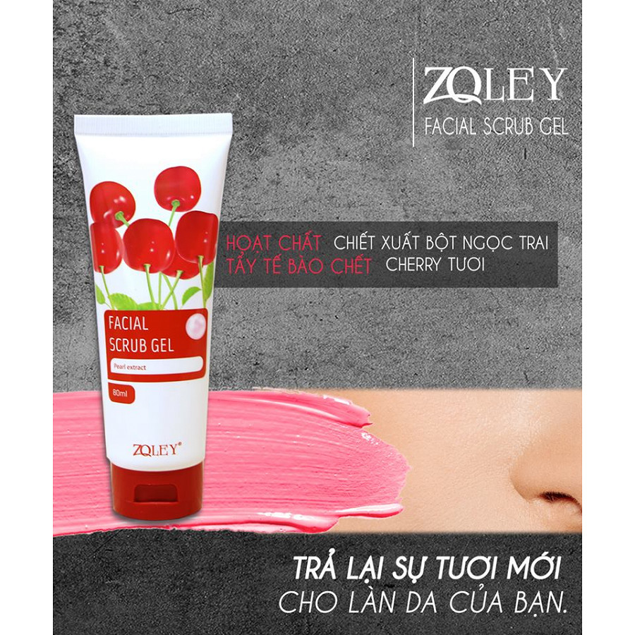 Hoạt chất Tẩy tế bào chết da mặt Cherry Zoley (80ml)