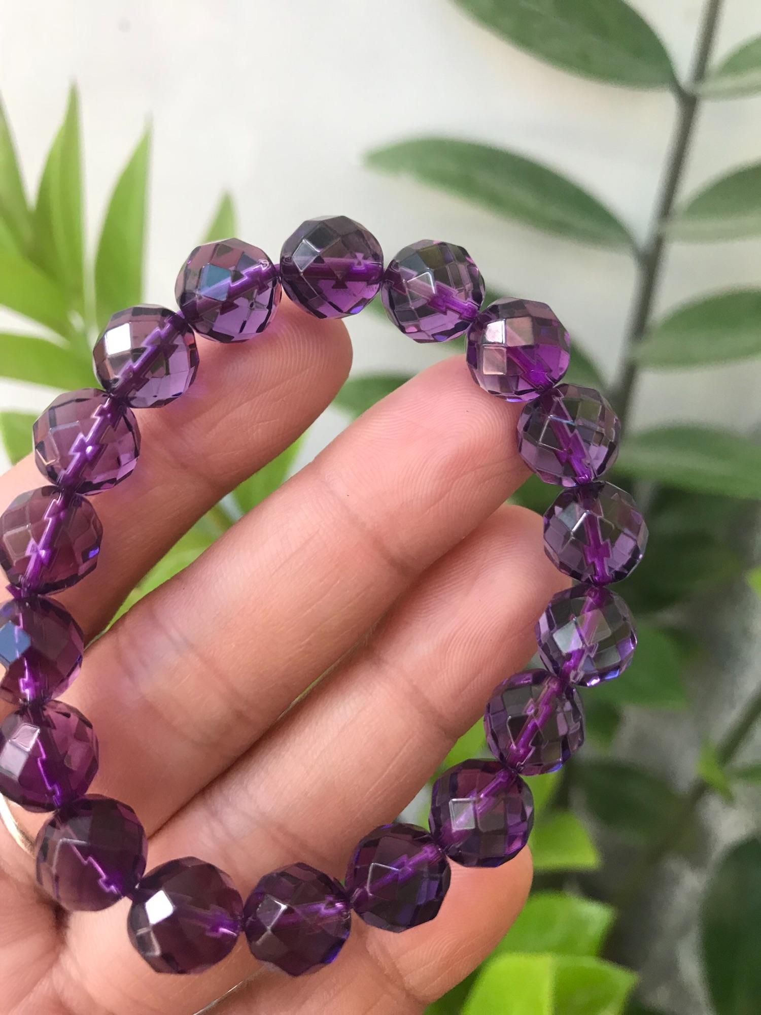 Ố Ồ VÒNG THẠCH ANH TÍM NỮ ĐÁ THIÊN NHIÊN GIÁC SIZE 10MM ĐẸP QUÁ NỮ MẠNG HỎA MẠNG THỔ NHÉ