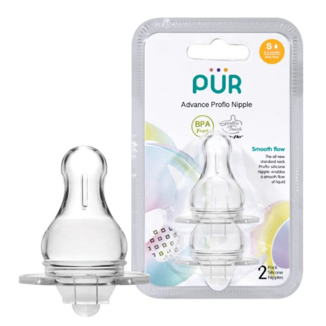 Núm ty cổ thường Pur Advanced size S( 0-3M) vỉ 2 chiếc