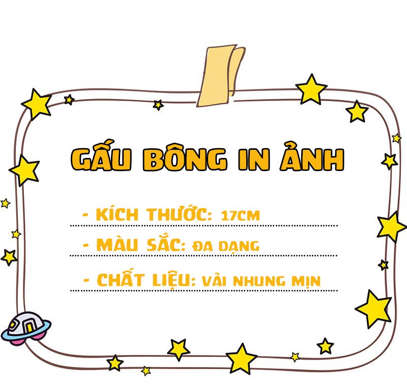 Gấu Bông Memon In Ảnh Cao Cấp - Hàng Chính Hãng