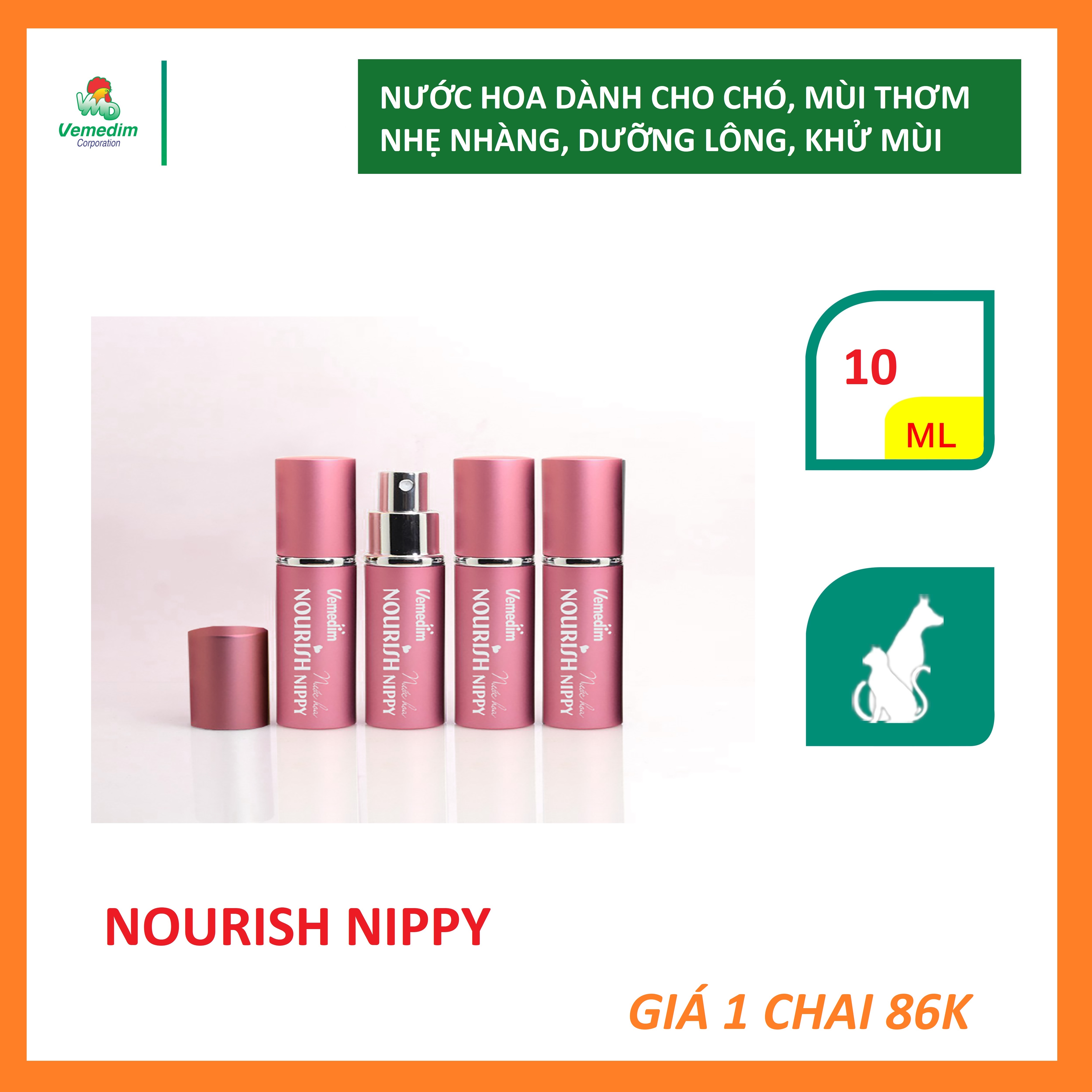 Vemedim Nourish Shiny nước hoa dành cho mèo với mùi thơm sang trọng, chai 50ml