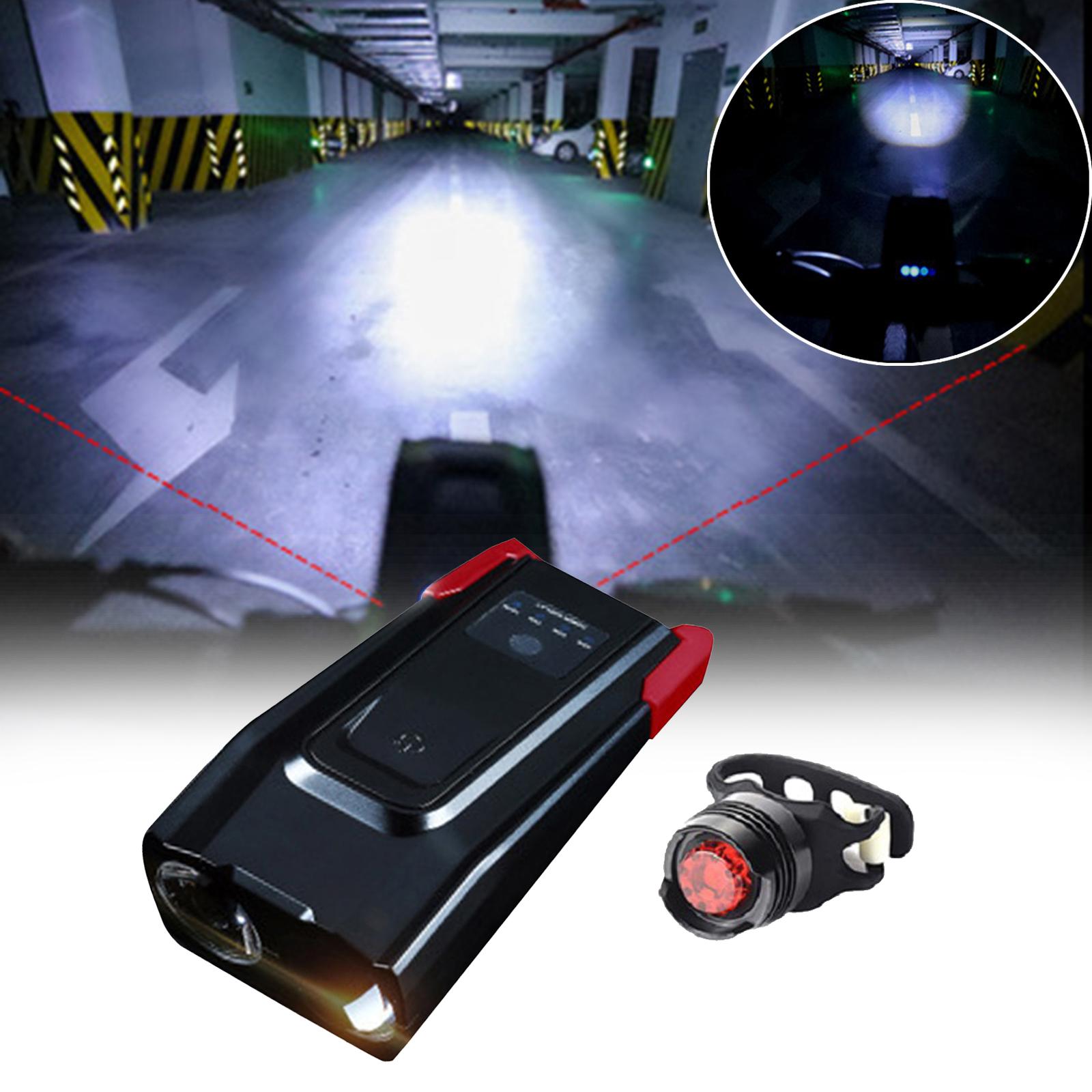 800 Lumens Bike Lights Front and Back Set, Headlight and Tail Rear Light, USB Rechargeable Bicycle Lamp, Waterproof, LED Safety Cycling Accessories