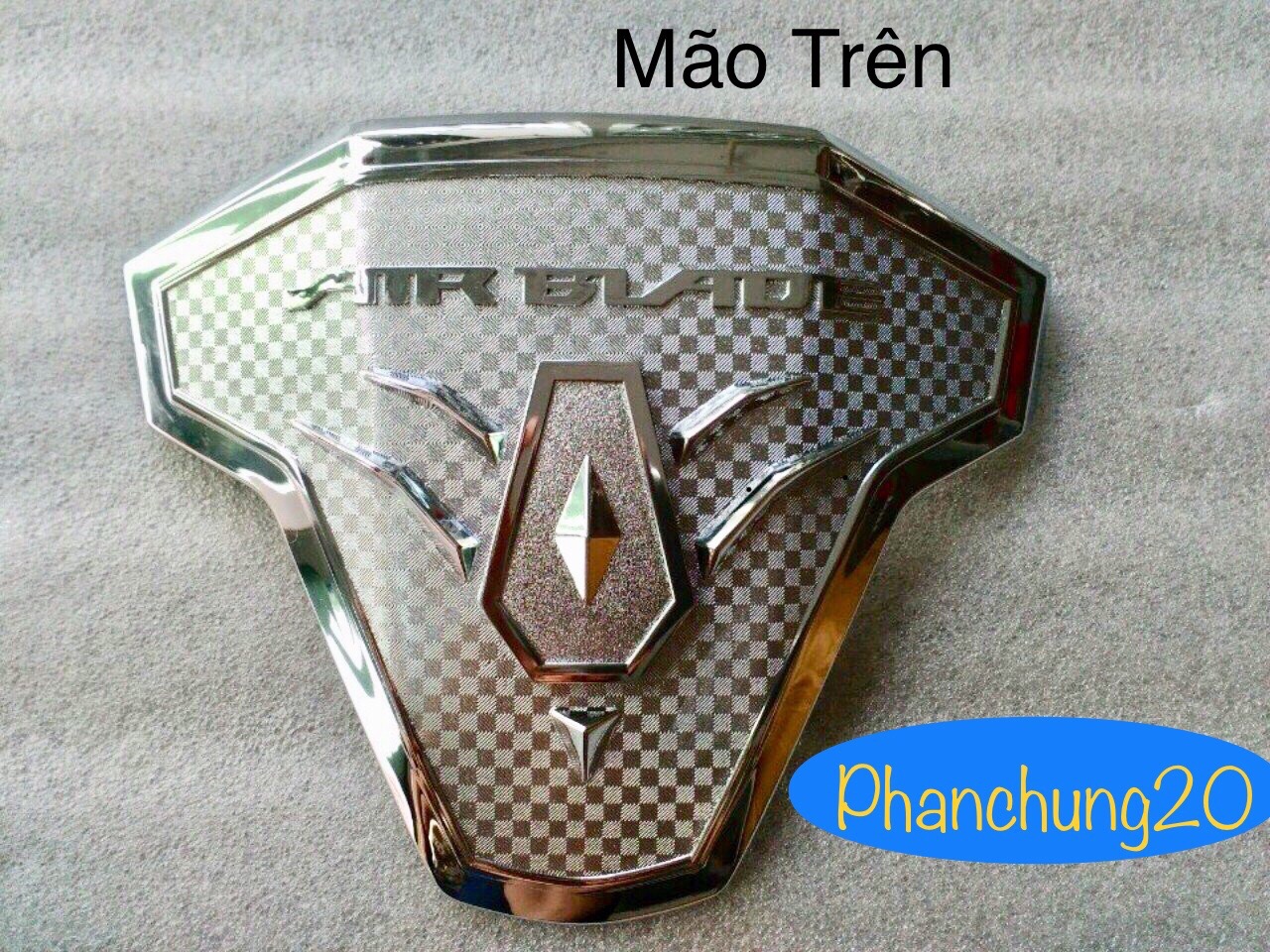 ỐP MÃO TRÊN DÙNG CHO ĐỜI XE AB 2016 2017 2018 2019 CROM