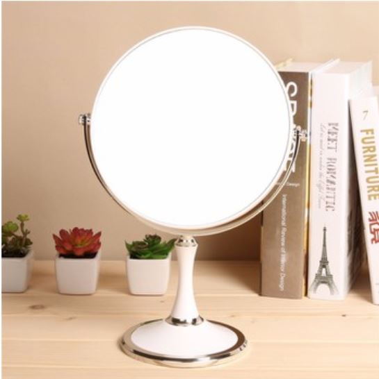 Gương Để Bàn Trang Điểm, Makeup, Làm Tóc 2 Mặt To Đường Kính 20cm