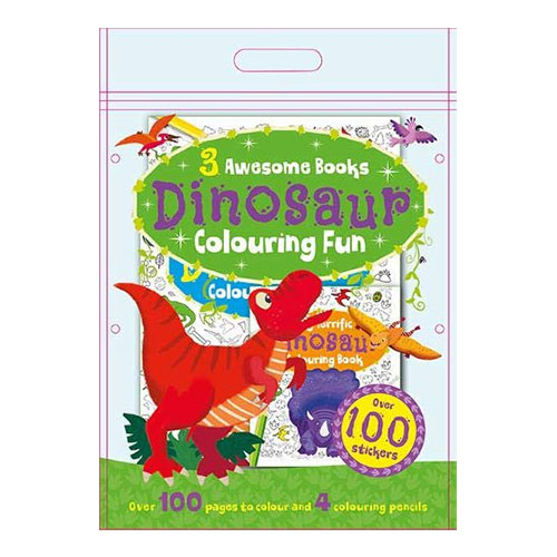 Sách tô màu 3 Awesome Books: Dinosaur Colouring Fun