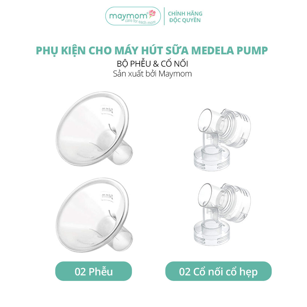 Bộ Phụ Kiện Máy Hút Sữa Medela Pump Thương Hiệu Maymom, Phễu Size Từ 10-32mm