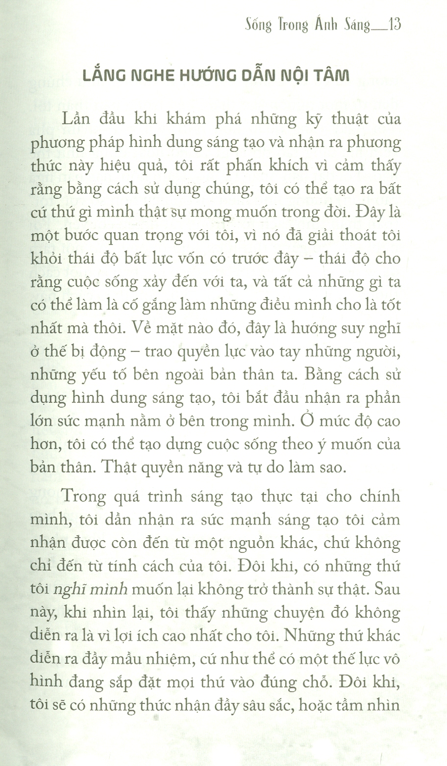 Tủ Sách Tâm Linh Thế Kỷ - Sống Trong Ánh Sáng (Nghe Tiếng Gọi Từ Trái Tim Để Dựng Xây Cuộc Đời Mới)