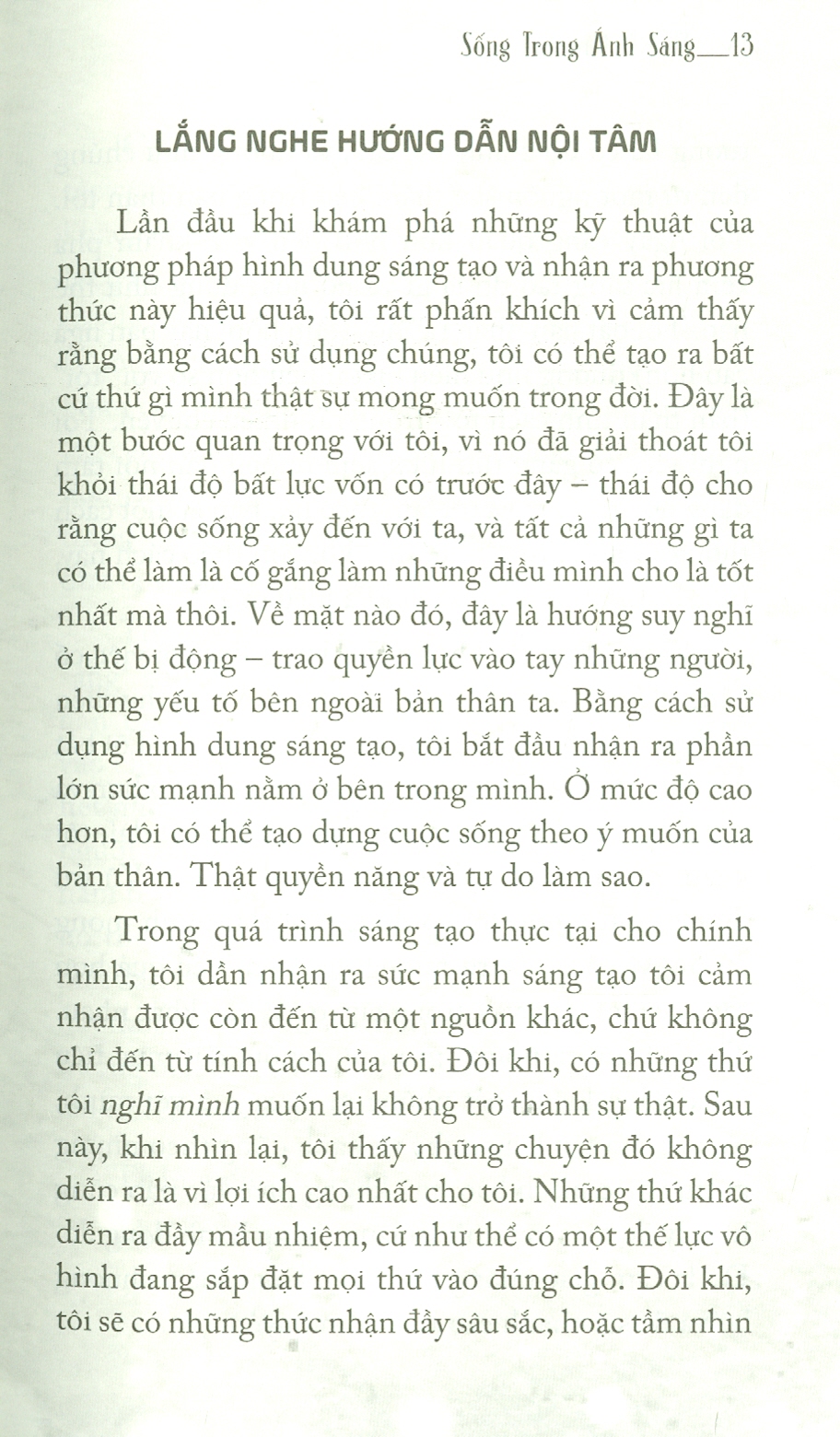 Tủ Sách Tâm Linh Thế Kỷ - Sống Trong Ánh Sáng (Nghe Tiếng Gọi Từ Trái Tim Để Dựng Xây Cuộc Đời Mới)