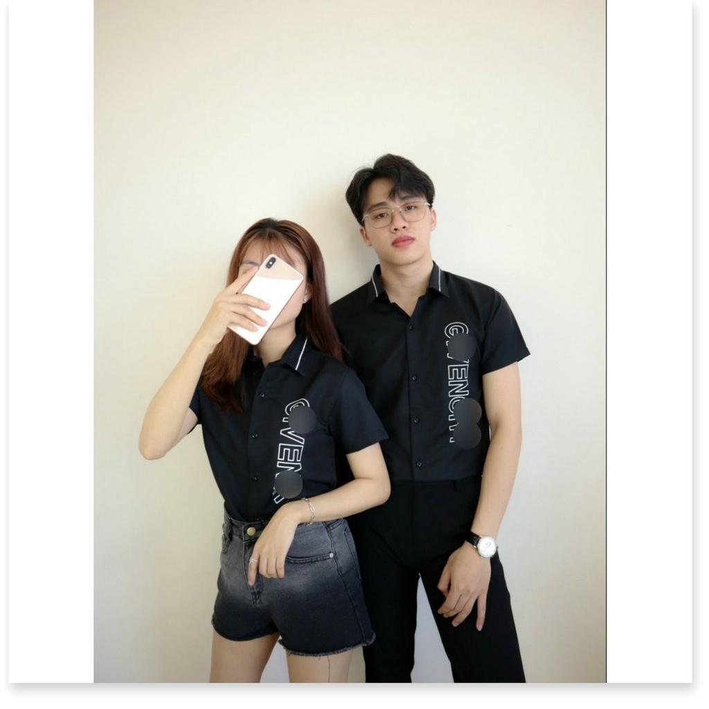 Áo sơ mi in thêu NGẮN TAY