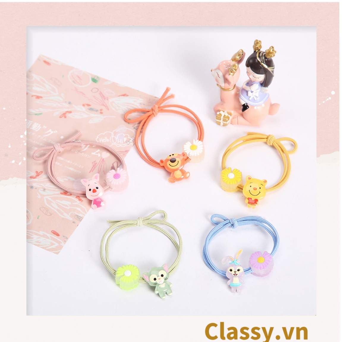 01 dây cột tóc dạ quang phát sáng hình động vật thạch jelly bền chắc giá rẻ, nữ tính PK629
