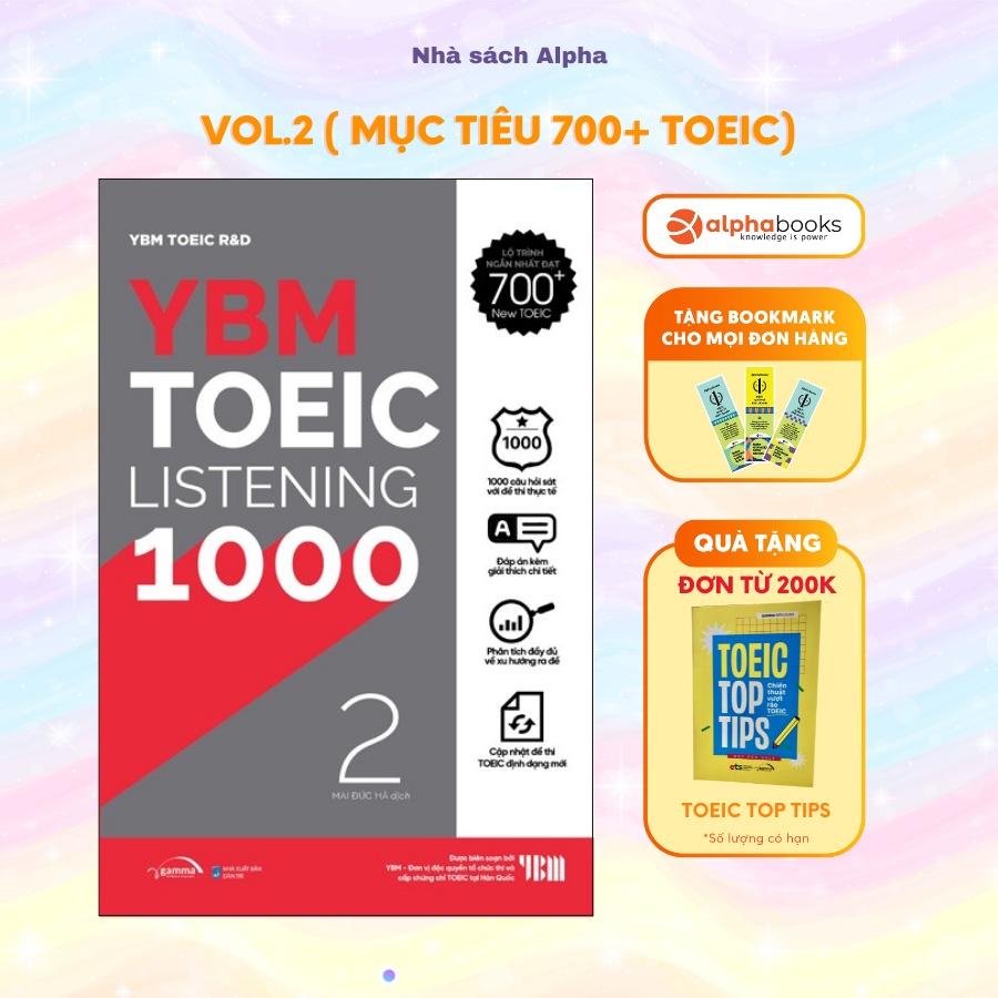 Sách YBM TOEIC LISTENING1000 Vol.2 - Alphabooks - BẢN QUYỀN