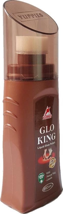 Xi đánh giày nâu YUPPIES Glo King Liquid Sheo Polish 75ml - Brown (Malaysia)