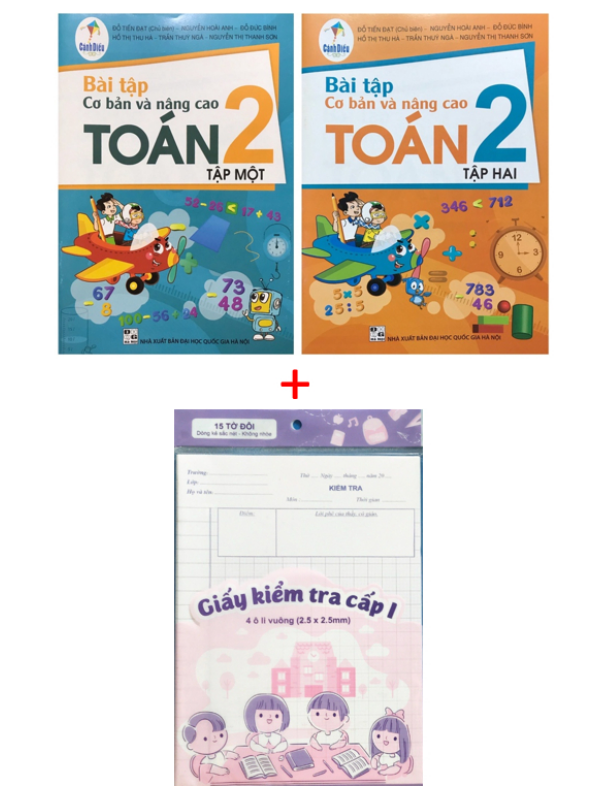 Sách - Combo Bài tập cơ bản và nâng cao Toán 2 tập 1 + 2