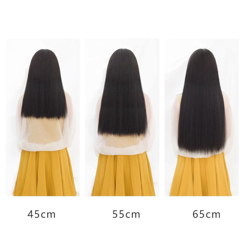 TÓC KẸP THẲNG 5 PHÍM DÀI 60CM RỘNG 25CM NẶNG 180-200G ĐỦ 4 MÀU HÌNH THẬT