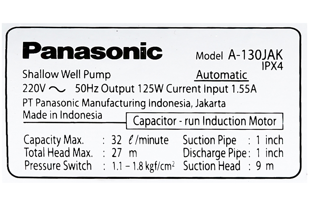 Máy Bơm Nước Panasonic A-130JAK (125W)