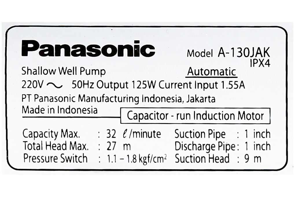 Máy Bơm Nước Panasonic A-130JAK (125W)