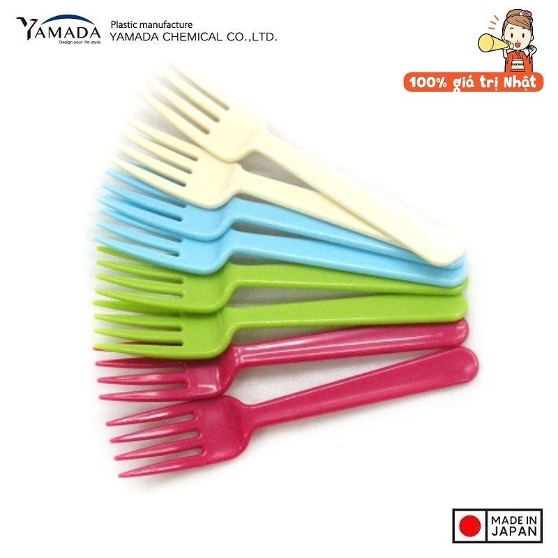 Set 08 nĩa nhựa G&amp;B Yamada Brillia 142mm - Hàng Nội Địa Nhật Bản