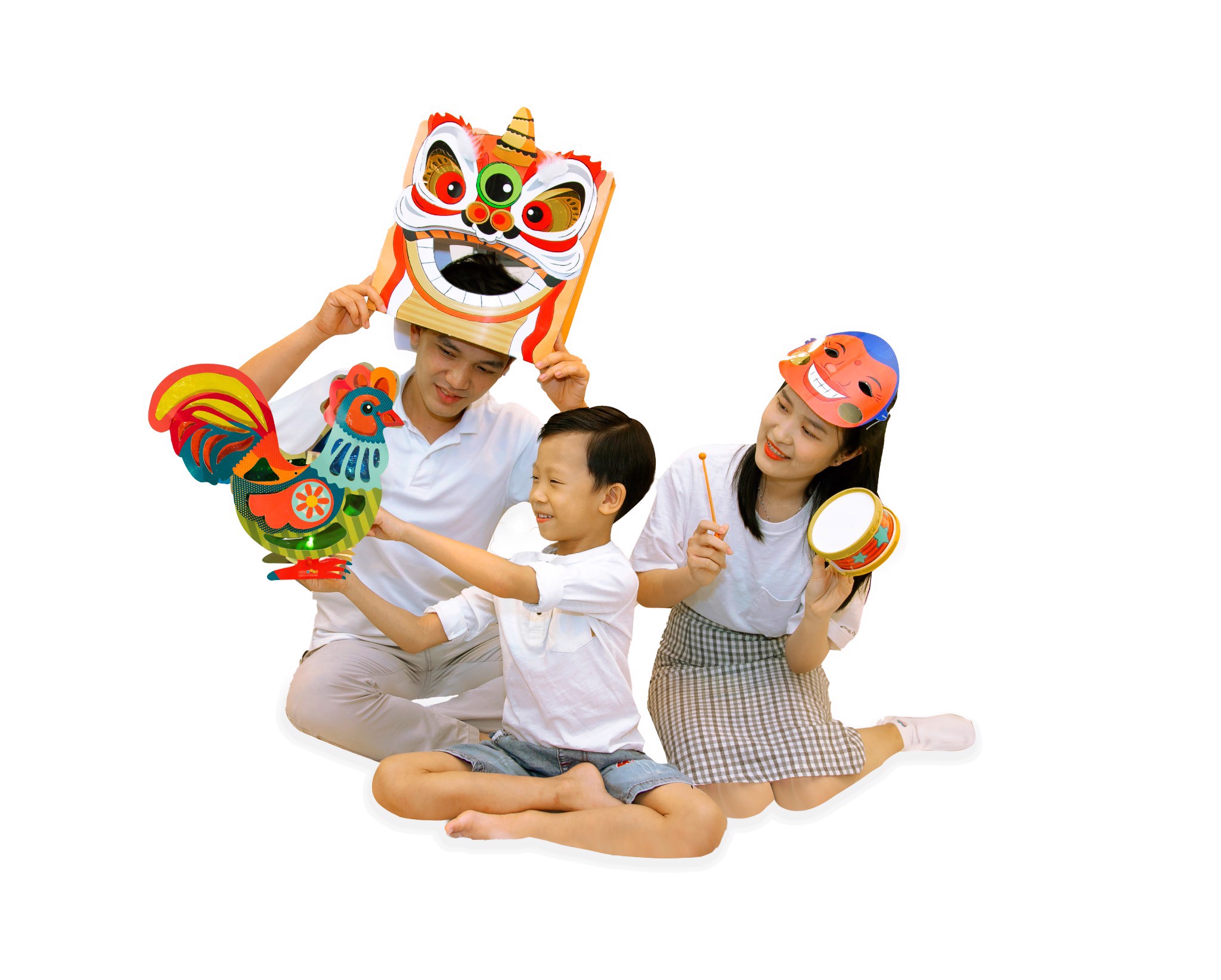 Lồng đèn Trung Thu Happy Kibu - Lồng Đèn Trung Thu Xanh - Bướm Hoa