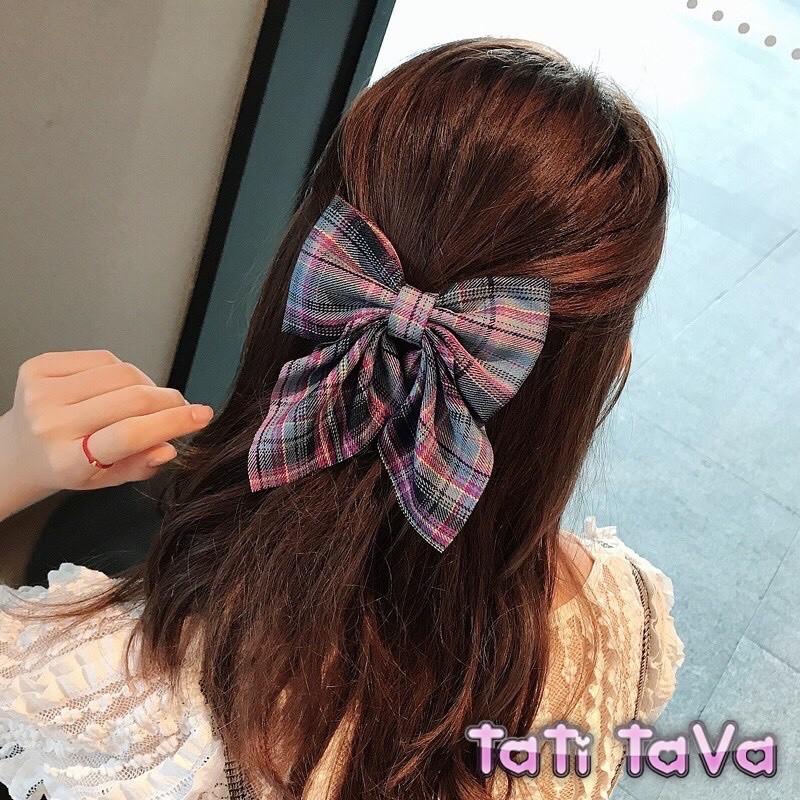HOT TREND KẸP TÓC NƠ BẢN TO TIỂU THƯ Tatitava